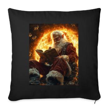 Père Noël Femmes Hommes Enfants Noël - Housse de coussin décorative 45 x 45 cm - noir - Devant