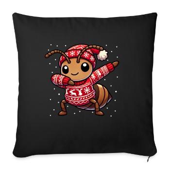 Christmas Ant Insect Funny Ant Ugly - Sofa pillowcase 17,3'' x 17,3'' (45 x 45 cm) - black - Front