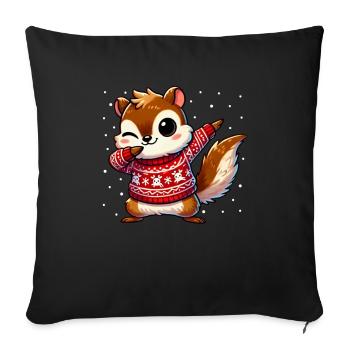 Christmas Chipmunk Lover Funny Chipmunk Ugly - Sofa pillowcase 17,3'' x 17,3'' (45 x 45 cm) - black - Front