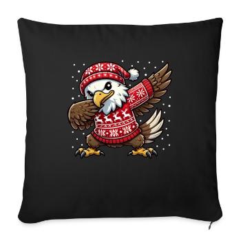 Christmas Eagle Eagle Ugly Christmas - Sofa pillowcase 17,3'' x 17,3'' (45 x 45 cm) - black - Front