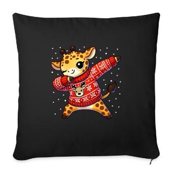 Weihnachten Giraffe Ugly Christmas - Sofa pillowcase 17,3'' x 17,3'' (45 x 45 cm) - black - Front
