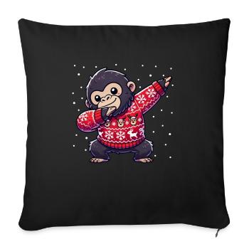 Christmas Gorilla Ugly Christmas - Sofa pillowcase 17,3'' x 17,3'' (45 x 45 cm) - black - Front