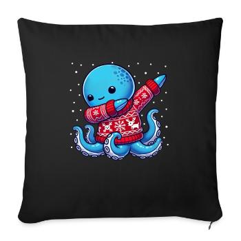 Weihnachten Pieuvre Moche Noël - Housse de coussin décorative 45 x 45 cm - noir - Devant