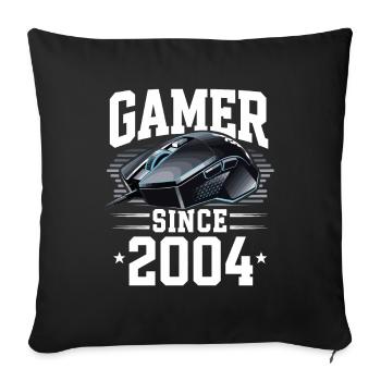 Gamer Since 2004 Geek Birthday Gift - Sofa pillowcase 17,3'' x 17,3'' (45 x 45 cm) - black - Front