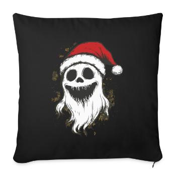 Halloween Gift Ghost with Christmas Hat Decoration - Sofa pillowcase 17,3'' x 17,3'' (45 x 45 cm) - black - Front