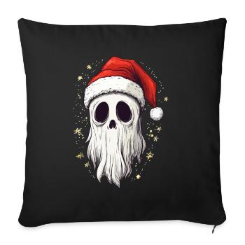 Halloween Gift Ghost with Christmas Hat Decoration - Sofa pillowcase 17,3'' x 17,3'' (45 x 45 cm) - black - Front