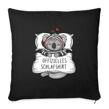 Official Sweet Koala Sleep Shirt - Sofa pillowcase 17,3'' x 17,3'' (45 x 45 cm) - black - Front