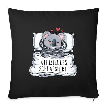 Official Sweet Koala Sleep Shirt - Sofa pillowcase 17,3'' x 17,3'' (45 x 45 cm) - black - Front