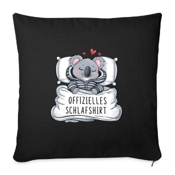 Official Sweet Koala Sleep Shirt - Sofa pillowcase 17,3'' x 17,3'' (45 x 45 cm) - black - Front