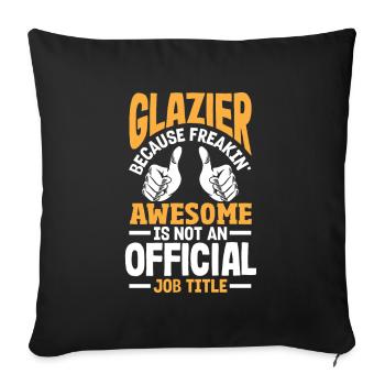 Glaser Geschenk - Sofakissenbezug 45 x 45 cm - Schwarz - Vorne