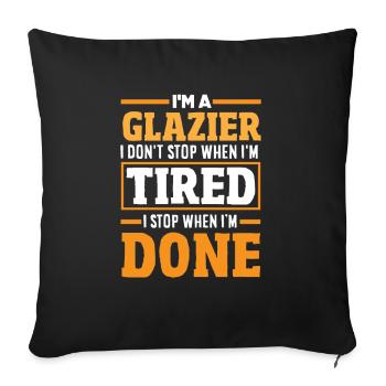 Glaser Geschenk - Sofakissenbezug 45 x 45 cm - Schwarz - Vorne