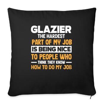 Glasses Gift - Sofa pillowcase 17,3'' x 17,3'' (45 x 45 cm) - black - Front