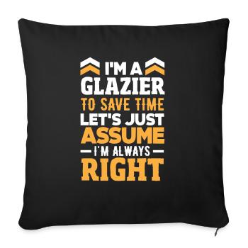 Glaser Geschenk - Sofakissenbezug 45 x 45 cm - Schwarz - Vorne