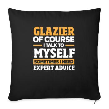 Glaser Geschenk - Sofakissenbezug 45 x 45 cm - Schwarz - Vorne