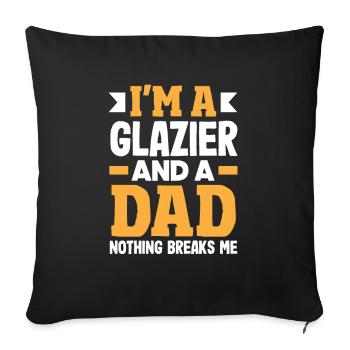 Glaser Geschenk - Sofakissenbezug 45 x 45 cm - Schwarz - Vorne