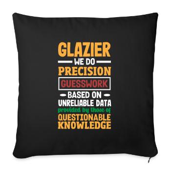 Glaser Geschenk - Sofakissenbezug 45 x 45 cm - Schwarz - Vorne