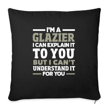 Glaser Geschenk - Sofakissenbezug 45 x 45 cm - Schwarz - Vorne