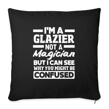 Glaser Geschenk - Sofakissenbezug 45 x 45 cm - Schwarz - Vorne