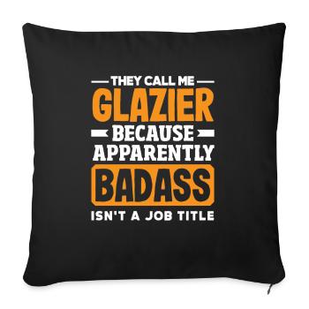 Glaser Geschenk - Sofakissenbezug 45 x 45 cm - Schwarz - Vorne