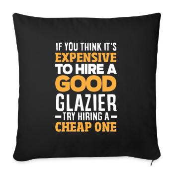 Glaser Geschenk - Sofakissenbezug 45 x 45 cm - Schwarz - Vorne