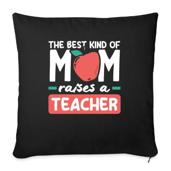 Lustiges Lehrer Lehrerinnen Geschenk - Sofakissenbezug 45 x 45 cm - Schwarz - Vorne