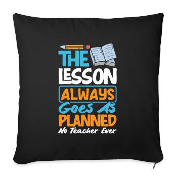 Lustiges Lehrer Lehrerinnen Geschenk - Sofakissenbezug 45 x 45 cm - Schwarz - Vorne