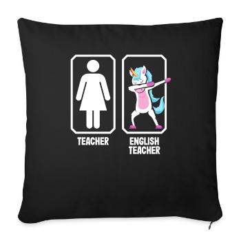 Funny Teacher Teacher Gift - Sofa pillowcase 17,3'' x 17,3'' (45 x 45 cm) - black - Front