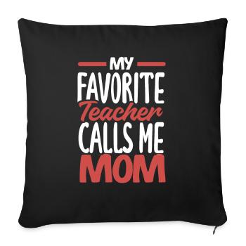 Funny Teacher Teacher Gift - Sofa pillowcase 17,3'' x 17,3'' (45 x 45 cm) - black - Front