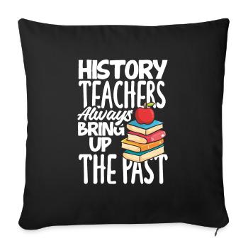 Lustiges Lehrer Lehrerinnen Geschenk - Sofakissenbezug 45 x 45 cm - Schwarz - Vorne