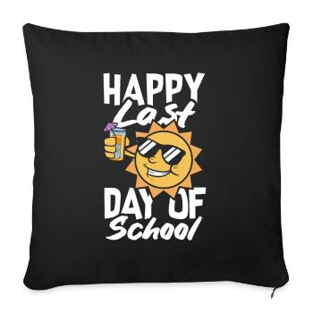 Lustiges Lehrer Lehrerinnen Geschenk - Sofakissenbezug 45 x 45 cm - Schwarz - Vorne