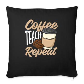 Lustiges Lehrer Lehrerinnen Geschenk - Sofakissenbezug 45 x 45 cm - Schwarz - Vorne