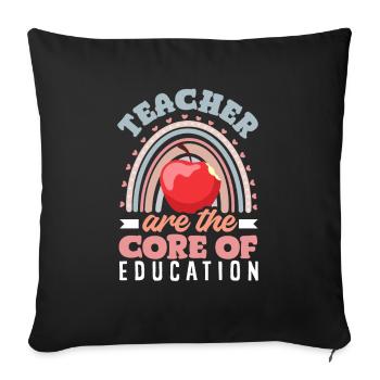 Funny Teacher Teacher Gift - Sofa pillowcase 17,3'' x 17,3'' (45 x 45 cm) - black - Front