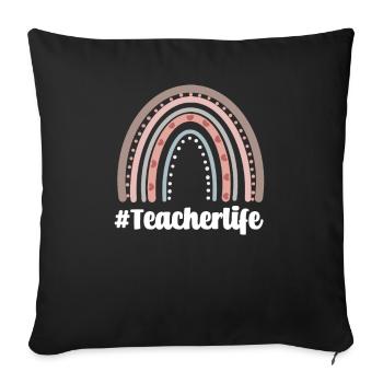 Funny Teacher Teacher Gift - Sofa pillowcase 17,3'' x 17,3'' (45 x 45 cm) - black - Front
