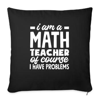 Lustiges Lehrer Lehrerinnen Geschenk - Sofakissenbezug 45 x 45 cm - Schwarz - Vorne