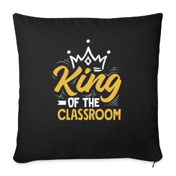 Lustiges Lehrer Lehrerinnen Geschenk - Sofakissenbezug 45 x 45 cm - Schwarz - Vorne