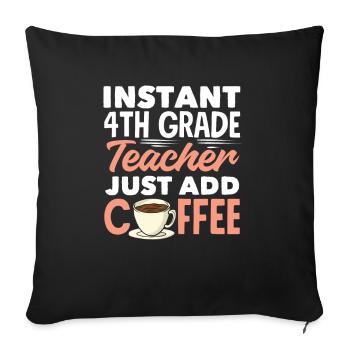 Funny Teacher Teacher Gift - Sofa pillowcase 17,3'' x 17,3'' (45 x 45 cm) - black - Front
