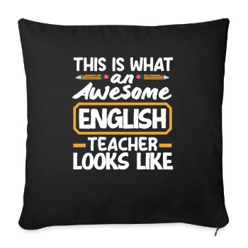 Funny Teacher Teacher Gift - Sofa pillowcase 17,3'' x 17,3'' (45 x 45 cm) - black - Front