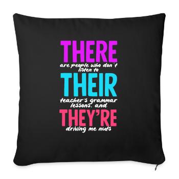 Funny Teacher Teacher Gift - Sofa pillowcase 17,3'' x 17,3'' (45 x 45 cm) - black - Front