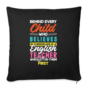 Funny Teacher Teacher Gift - Sofa pillowcase 17,3'' x 17,3'' (45 x 45 cm) - black - Front