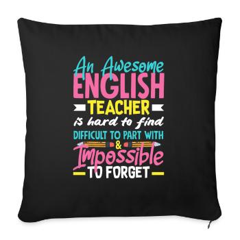 Funny Teacher Teacher Gift - Sofa pillowcase 17,3'' x 17,3'' (45 x 45 cm) - black - Front