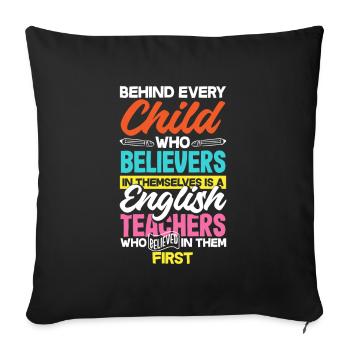 Funny Teacher Teacher Gift - Sofa pillowcase 17,3'' x 17,3'' (45 x 45 cm) - black - Front