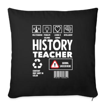 Funny Teacher Teacher Gift - Sofa pillowcase 17,3'' x 17,3'' (45 x 45 cm) - black - Front