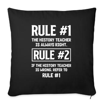Lustiges Lehrer Lehrerinnen Geschenk - Sofakissenbezug 45 x 45 cm - Schwarz - Vorne