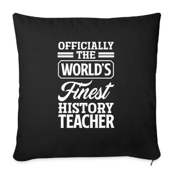 Lustiges Lehrer Lehrerinnen Geschenk - Sofakissenbezug 45 x 45 cm - Schwarz - Vorne