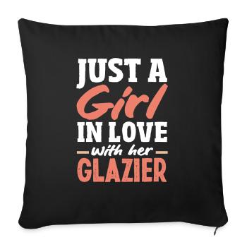 Glaser Geschenk - Sofakissenbezug 45 x 45 cm - Schwarz - Vorne