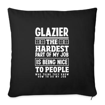 Glaser Geschenk - Sofakissenbezug 45 x 45 cm - Schwarz - Vorne