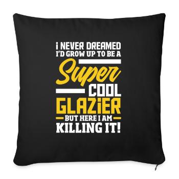 Glasses Gift - Sofa pillowcase 17,3'' x 17,3'' (45 x 45 cm) - black - Front