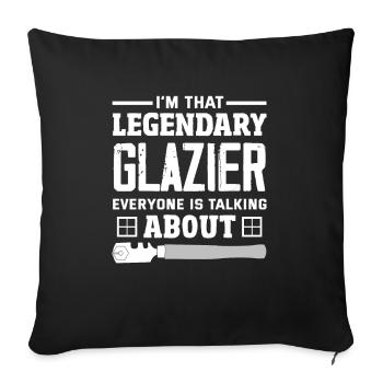 Glaser Geschenk - Sofakissenbezug 45 x 45 cm - Schwarz - Vorne
