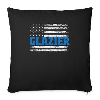 Glaser Geschenk - Sofakissenbezug 45 x 45 cm - Schwarz - Vorne