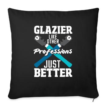 Glaser Geschenk - Sofakissenbezug 45 x 45 cm - Schwarz - Vorne